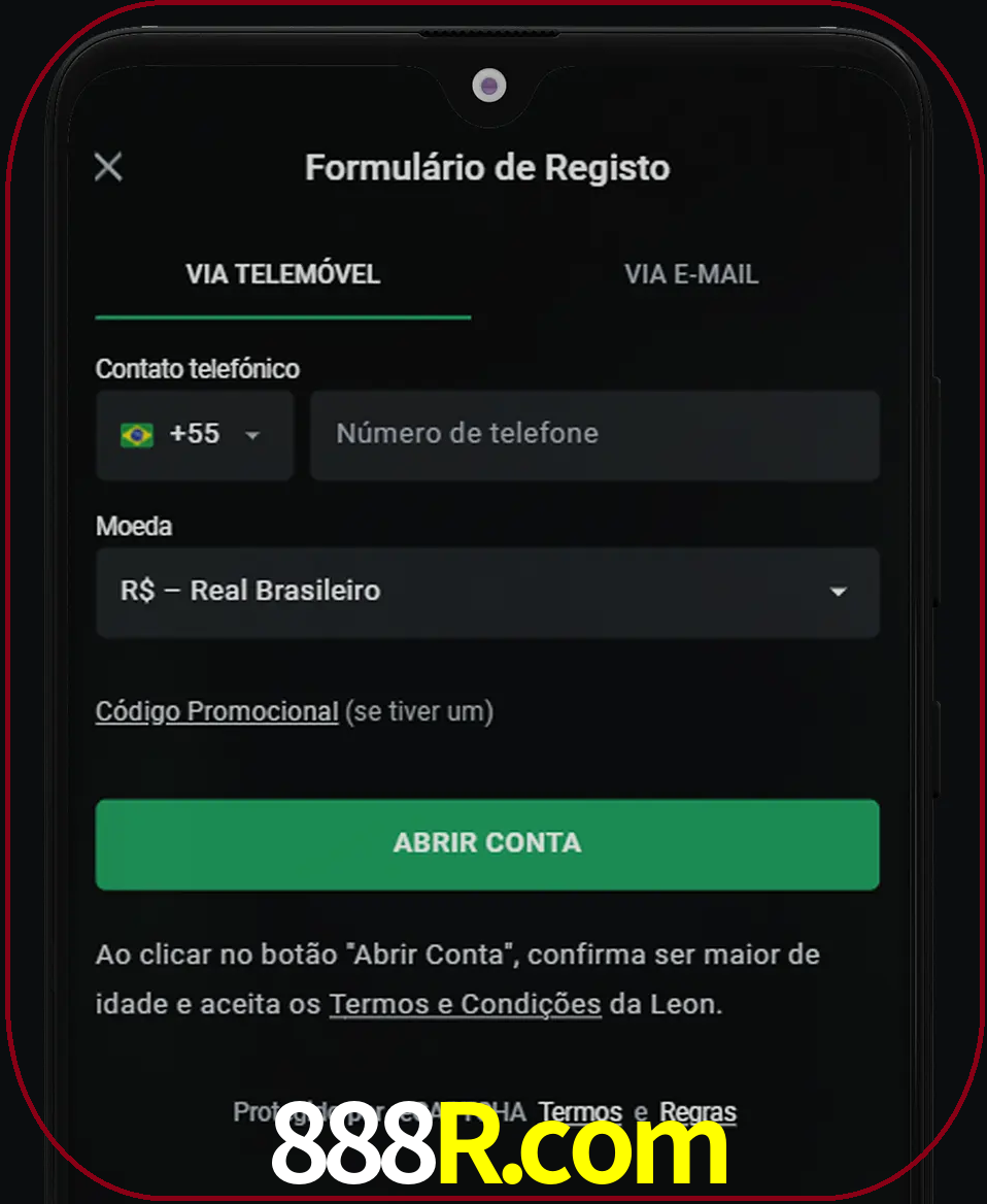 Abra o aplicativo e inicie o processo de registro.