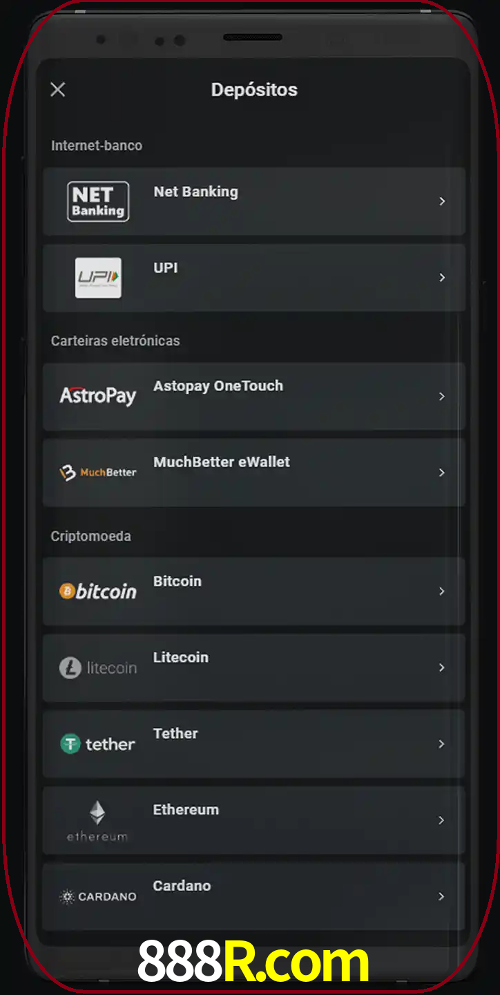 Você pode usar métodos alternativos de depósito.